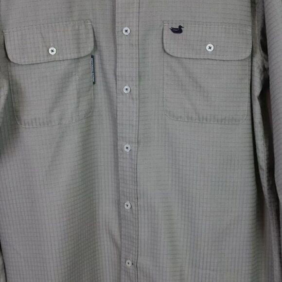 SOUTHERN MARSH LONG SLEEVE BUTTON FRONT MENS TAN CHECK SIZE M SHIRT - Picture 7 of 9